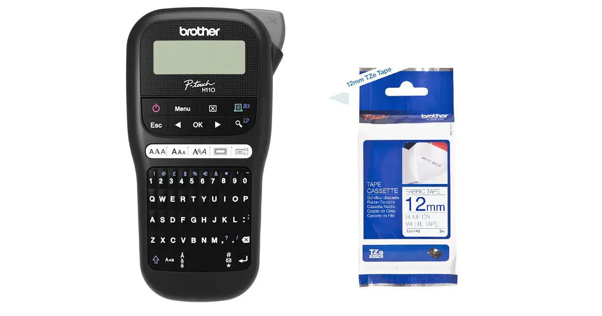 Rotuladora Brother PT-H110 + Cinta TZe-FA3
